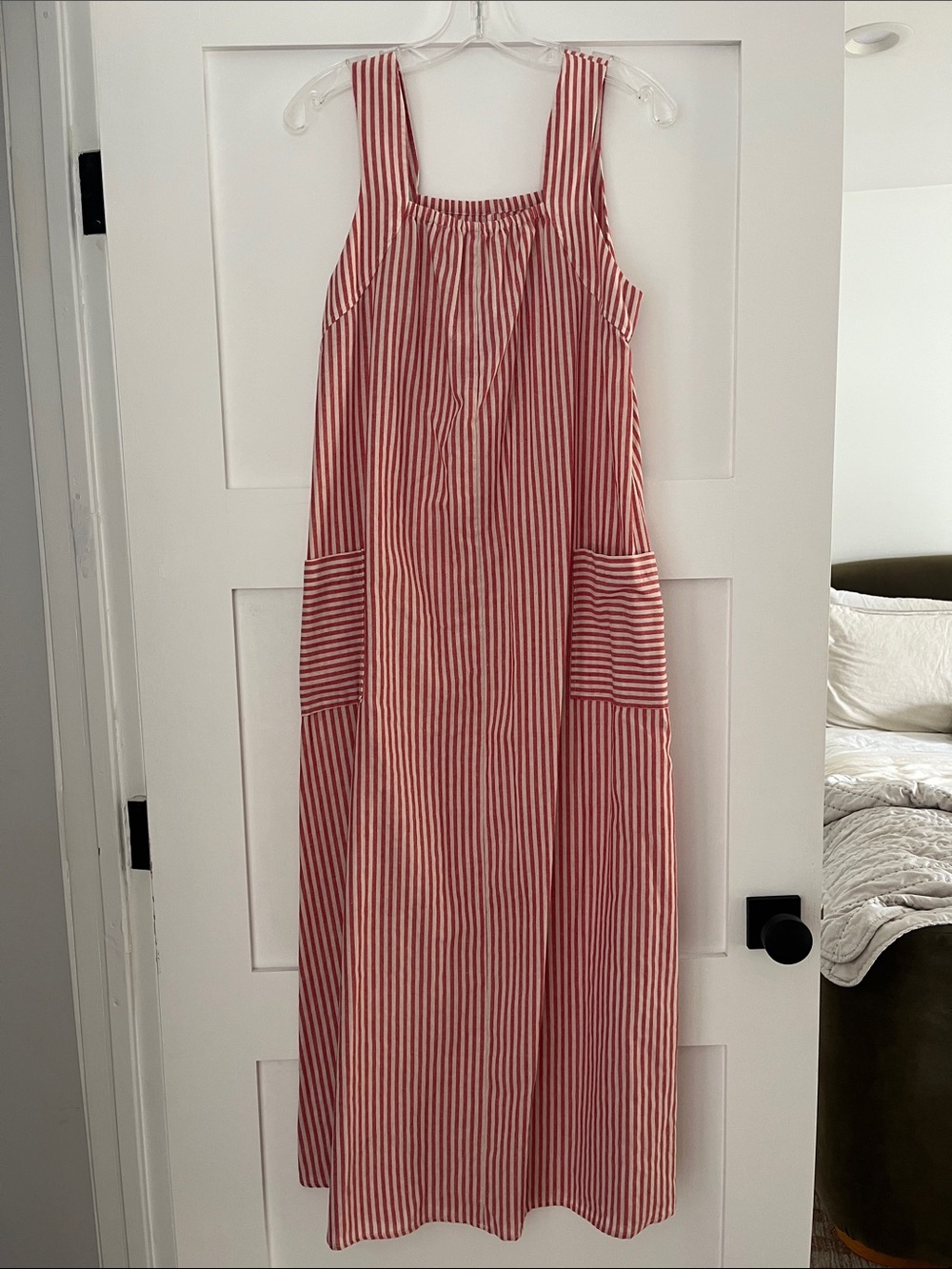 Christy DawnRed and White Stripe Sleeveless Maxi Dress Size Medium Never Worn
